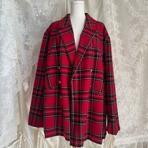 Red Plaid Cato Blazer
